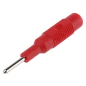 Hirschmann Test & Measurement Red Male Test Connector Adapter With Brass Contacts Nickel Plated 60V DC 6A 973600101-