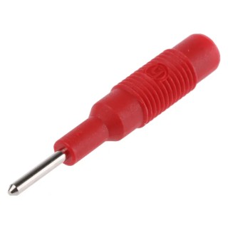 Hirschmann Test & Measurement Red Male Test Connector Adapter With Brass Contacts Nickel Plated 60V DC 6A 973600101-