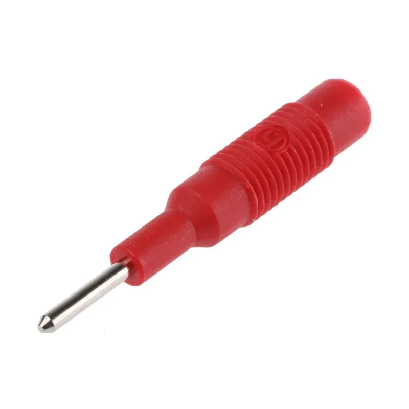 Hirschmann Test & Measurement Red Male Test Connector Adapter With Brass Contacts Nickel Plated 60V DC 6A 973600101-