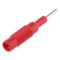 Hirschmann Test & Measurement Red Male Test Connector Adapter With Brass Contacts Nickel Plated 60V DC 6A 973600101-