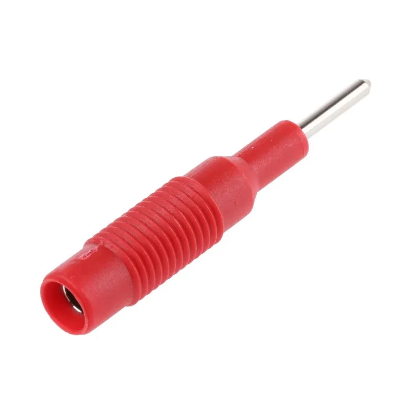 Hirschmann Test & Measurement Red Male Test Connector Adapter With Brass Contacts Nickel Plated 60V DC 6A 973600101-