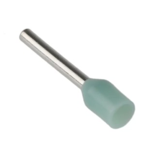 RS PRO Insulated Crimp Bootlace Ferrule, 8 mm Pin Length, 1.1 mm Pin Diameter, Turquoise, German Type, 22 AWG Wire 157-1222