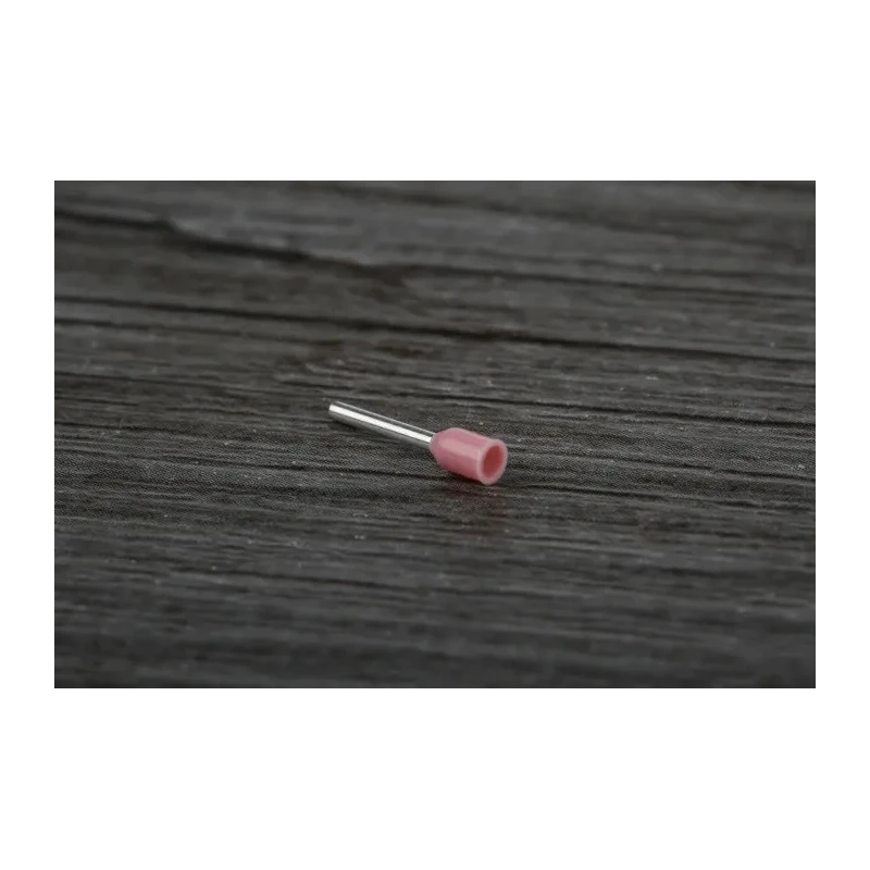 RS PRO Insulated Crimp Bootlace Ferrule, 8 mm Pin Length, 1.1 mm Pin Diameter, Pink, 22 AWG Wire Size 157-1238