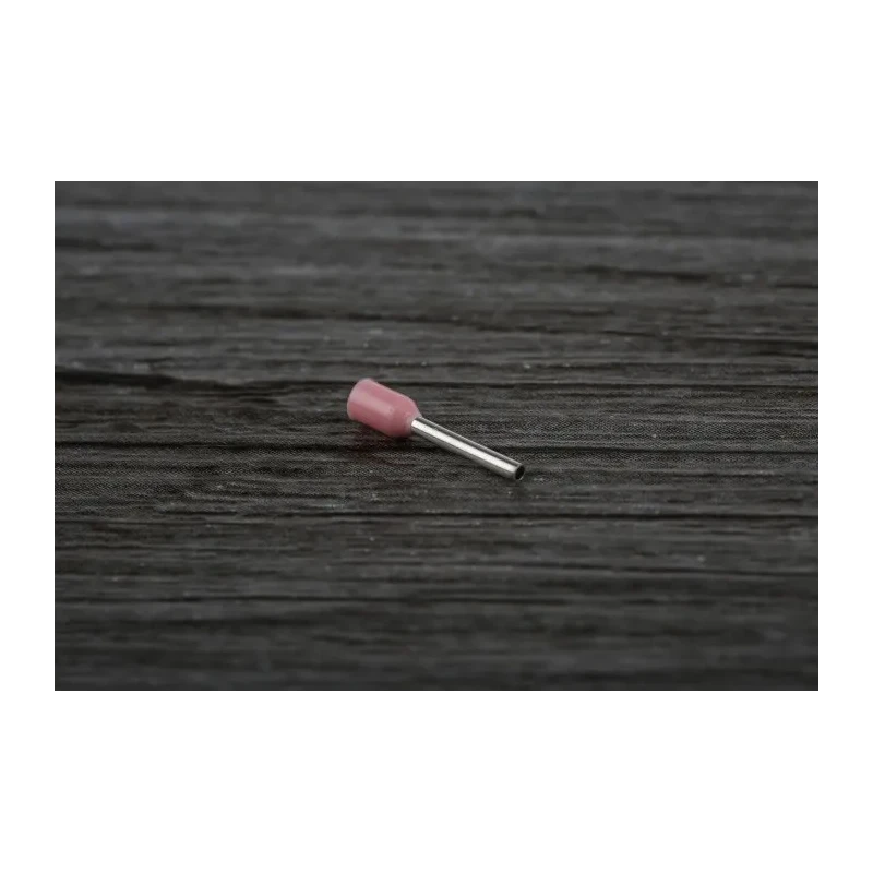 RS PRO Insulated Crimp Bootlace Ferrule, 8 mm Pin Length, 1.1 mm Pin Diameter, Pink, 22 AWG Wire Size 157-1238
