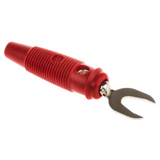 Hirschmann Test & Measurement Red Male Test Terminal Screw Termination 4 mm Connector 30 V AC 60 V DC 30 A Nickel 930584101