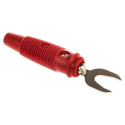Hirschmann Test & Measurement Red Male Test Terminal Screw Termination 4 mm Connector 30 V AC 60 V DC 30 A Nickel 930584101