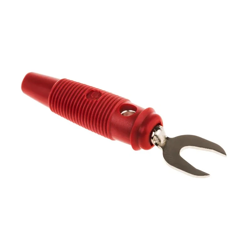 Hirschmann Test & Measurement Red Male Test Terminal Screw Termination 4 mm Connector 30 V AC 60 V DC 30 A Nickel 930584101