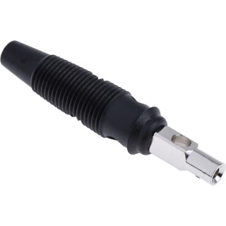 Staubli Black Male Banana Plug 4 mm Connector Screw Termination 60V DC 16A Nickel Plating 930058100