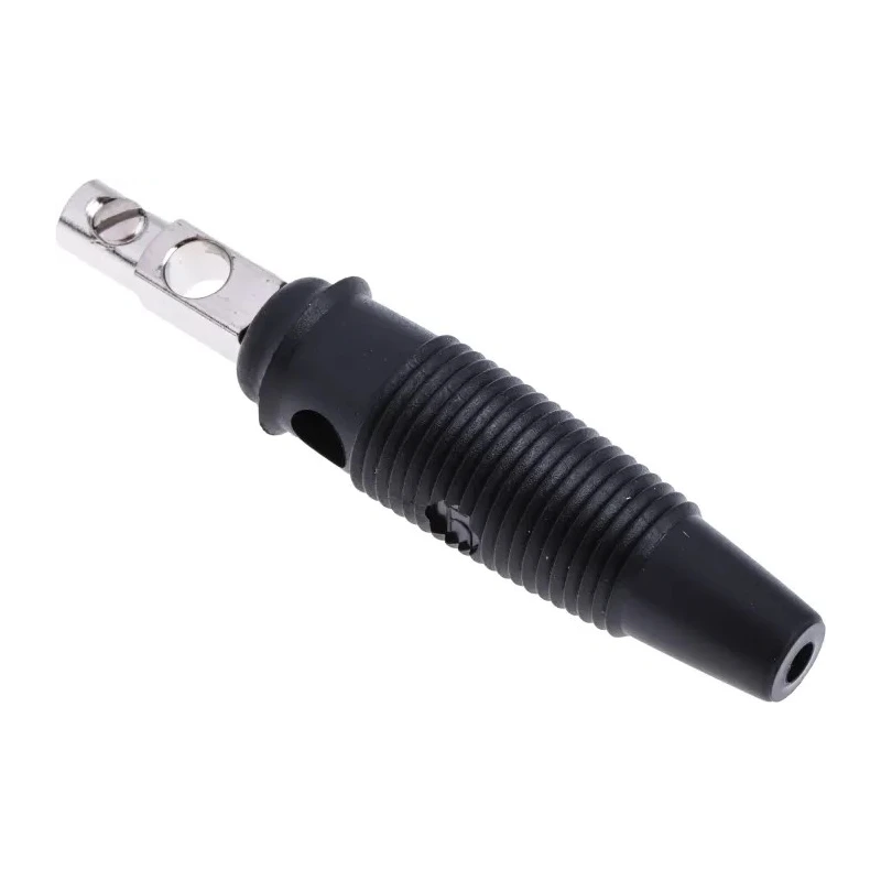 Staubli Black Male Banana Plug 4 mm Connector Screw Termination 60V DC 16A Nickel Plating 930058100