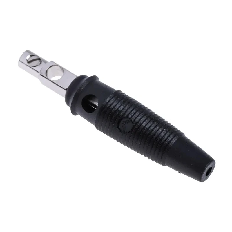Staubli Black Male Banana Plug 4 mm Connector Screw Termination 60V DC 16A Nickel Plating 930058100