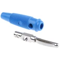Hirschmann Test & Measurement Blue Male Banana Plug 4 mm Connector Screw Termination 60V dc 16A Nickel Plating 930058102