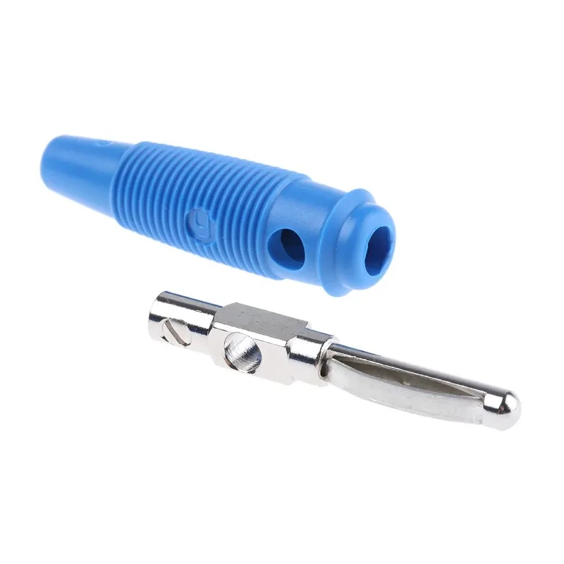 Hirschmann Test & Measurement Blue Male Banana Plug 4 mm Connector Screw Termination 60V dc 16A Nickel Plating 930058102
