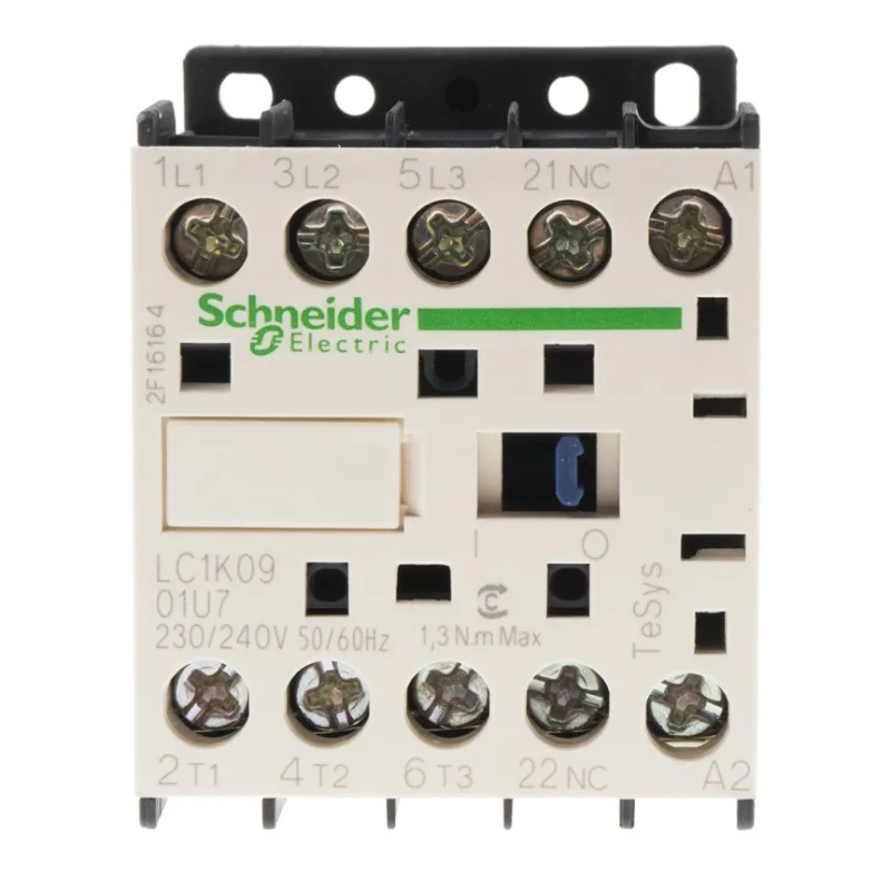 Schneider Electric TeSys K Contactor 230V AC Coil Voltage 3-Pole 9A 4kW 3 NO 690V AC LC1K0901U7