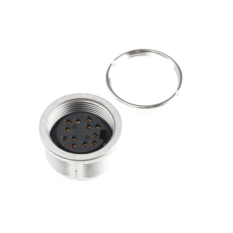 Amphenol Industrial C 091 D 12 Pole Straight M16 DIN Socket 3A 150V AC/DC IP67 Screw Panel Mount Female C091-31N012-2002