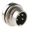 Amphenol Industrial 4 Pole Straight M16 DIN Panel Mount Male Plug 5A 300V ac/dc IP67 C091-31W004-1002