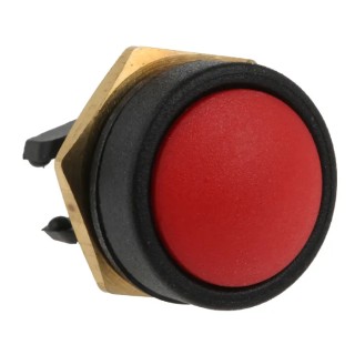 ITW Switches 49-59 Series Panel Mount Momentary Push Button Switch, Red Actuator, 16 mm Cutout, SPDT, Clear LED 49-59122