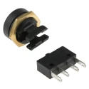ITW Switches 49-59 Series Panel Mount Momentary Push Button Switch, Red Actuator, 16 mm Cutout, SPDT, Clear LED 49-59122