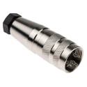 Amphenol Industrial 3 Pole Straight M16 DIN Socket 5A 300V AC/DC IP67 Screw-On Cable C09131D0031002