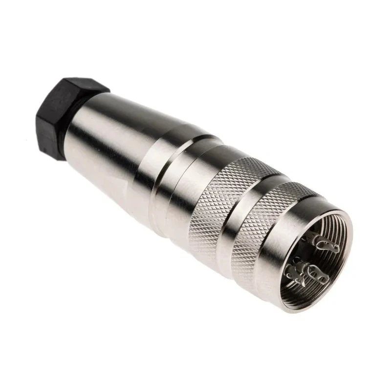 Amphenol Industrial 3 Pole Straight M16 DIN Socket 5A 300V AC/DC IP67 Screw-On Cable C09131D0031002