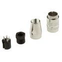 Amphenol Industrial C 091 D 4 Pole Straight M16 DIN Socket Connector 5A 300 V AC/DC IP67 Screw-On Female Cable C09131D0041002