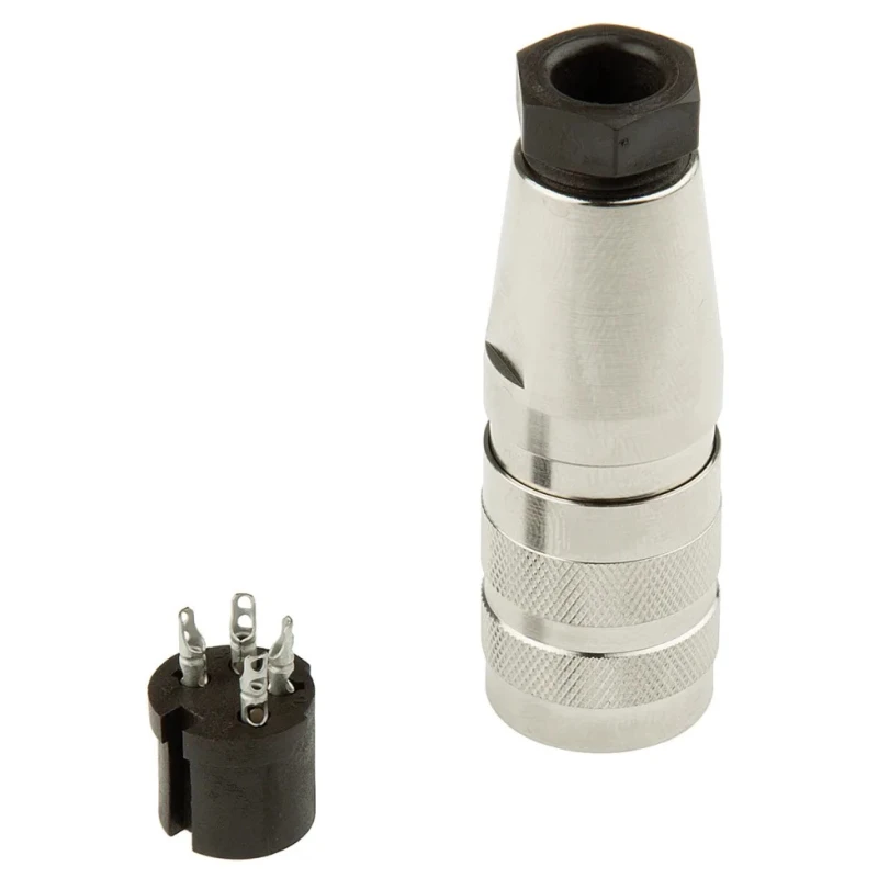 Amphenol Industrial C 091 D 4 Pole Straight M16 DIN Socket Connector 5A 300 V AC/DC IP67 Screw-On Female Cable C09131D0041002