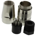 Amphenol Industrial C 091 D 7 Pole Straight M16 DIN Socket Connector Female Cable Mount 5A 300V AC/DC IP67 C091-31D007-1002