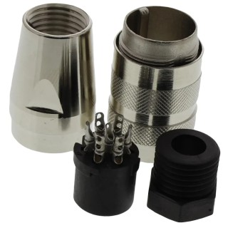 Amphenol Industrial C 091 D 7 Pole Straight M16 DIN Socket Connector Female Cable Mount 5A 300V AC/DC IP67 C091-31D007-1002