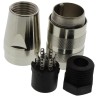 Amphenol Industrial C 091 D 7 Pole Straight M16 DIN Socket Connector Female Cable Mount 5A 300V AC/DC IP67 C091-31D007-1002