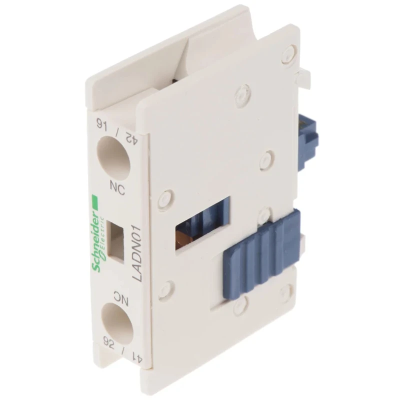 Schneider Electric Auxiliary Contact Block 1 Contact 1 NC, TeSys D Series, Front Mount, 10 A, 690V AC LADN01