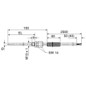 Jumo PT100 RTD Sensor 6 mm Diameter, 120 mm Length, 2 Wire, Class B Accuracy, 400 °C Max PT100