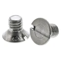 RS PRO Slot Countersunk Stainless Steel Machine Screw M4 Thread 6mm Length A2 Grade 158-3376