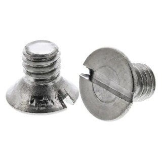 RS PRO Slot Countersunk Stainless Steel Machine Screw M4 Thread 6mm Length A2 Grade 158-3376