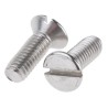 RS PRO Slot Countersunk Stainless Steel Machine Screw M4 x 12mm A2 DIN 963 158-3382