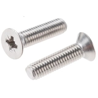 RS PRO Countersunk Pozidriv Stainless Steel A4 316 Machine Screw M5 20mm 158-3685