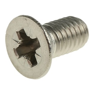 RS PRO Pozidriv Countersunk Stainless Steel Machine Screw M6 12 mm A4 316 Marine Grade 158-3714