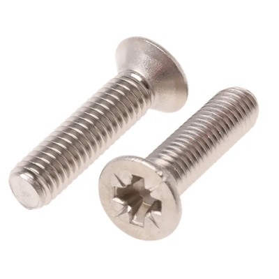 RS PRO Pozidriv Countersunk Stainless Steel Machine Screw 25mm M6 316 Marine Grade 158-3758