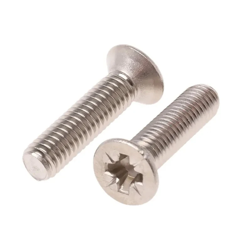 RS PRO Pozidriv Countersunk Stainless Steel Machine Screw 25mm M6 316 Marine Grade 158-3758