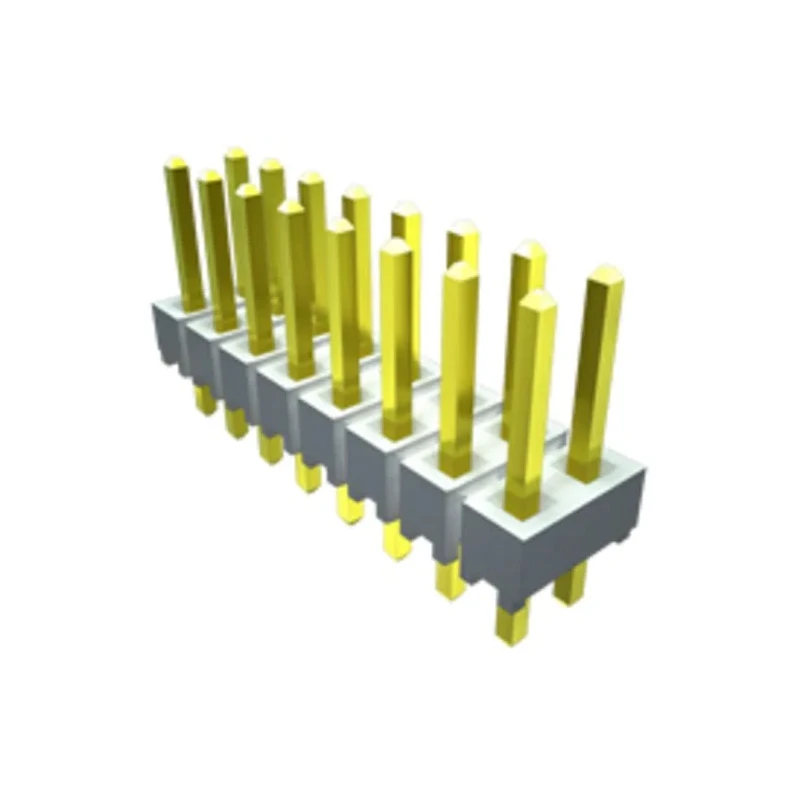 Samtec HTSW Series Straight Through Hole Pin Header, 2 Contact(s), 2.54 mm Pitch, 1 Row, Unshrouded HTSW-102-07-G-S