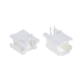Molex MicroClasp Series Right Angle Through Hole PCB Header 2 Contacts 2 mm Pitch 1 Row Shrouded 55935-0210