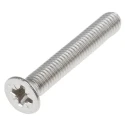 RS PRO Pozidriv Countersunk Stainless Steel Machine Screw M6 Thread 40 mm Length A4 Grade 158-3770