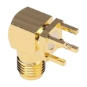 Samtec SMA Series Coaxial Connector PCB Mount Female SMA 50 Ω Right Angle Gold Plated Contacts SMA-J-P-H-RA-TH1