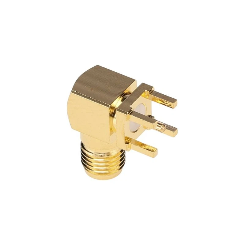 Samtec SMA Series Coaxial Connector PCB Mount Female SMA 50 Ω Right Angle Gold Plated Contacts SMA-J-P-H-RA-TH1