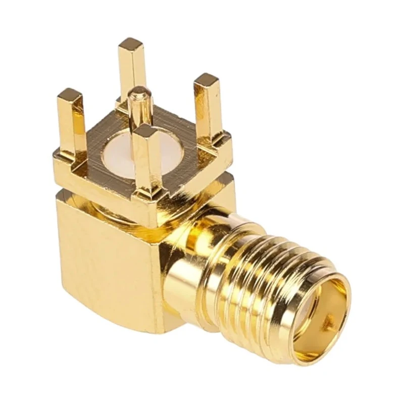 Samtec SMA Series Coaxial Connector PCB Mount Female SMA 50 Ω Right Angle Gold Plated Contacts SMA-J-P-H-RA-TH1
