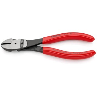 Knipex Side Cutter Diagonal Cutter With Bevel Cutting, Jaw Width 11mm, Overall Length 160mm, Maximum Cutting 74 01 160 SB