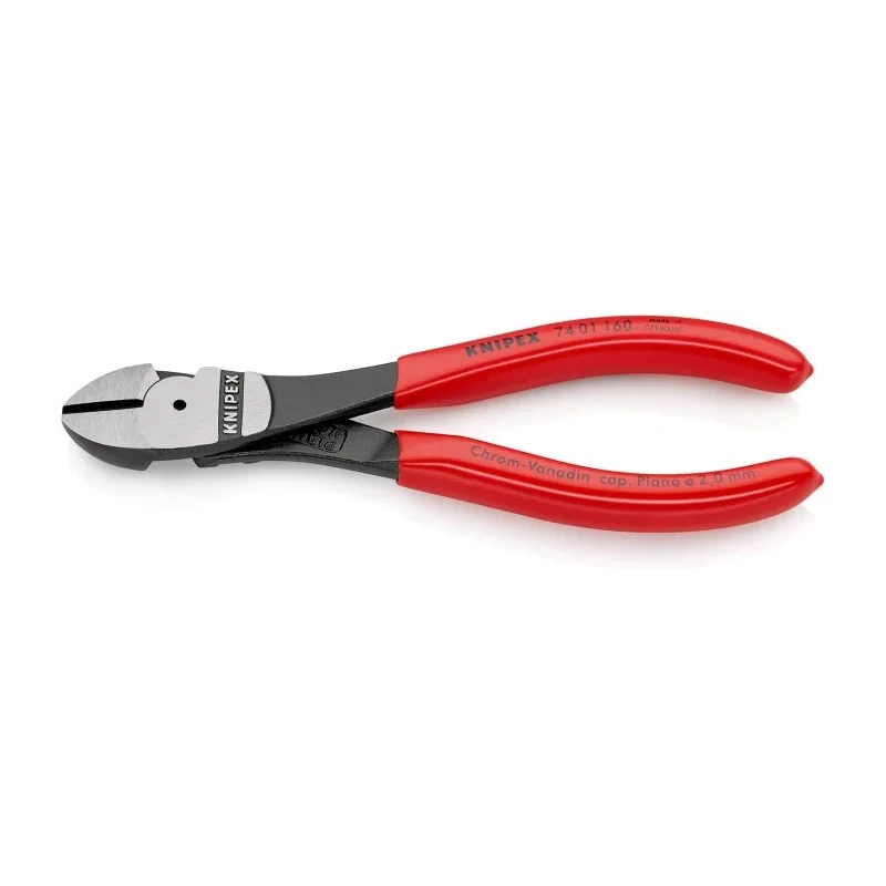 Knipex Side Cutter Diagonal Cutter With Bevel Cutting, Jaw Width 11mm, Overall Length 160mm, Maximum Cutting 74 01 160 SB