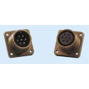 Glenair MIL Spec Circular Connector Copper Alloy Straight 24 Way Box Mount Female Contacts Black IT3102A24-28SF7