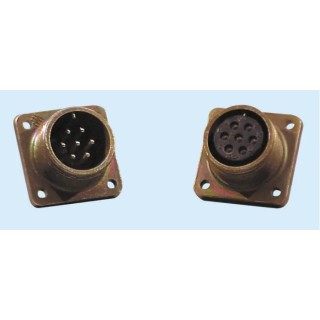 Glenair MIL Spec Circular Connector Copper Alloy Straight 24 Way Box Mount Female Contacts Black IT3102A24-28SF7