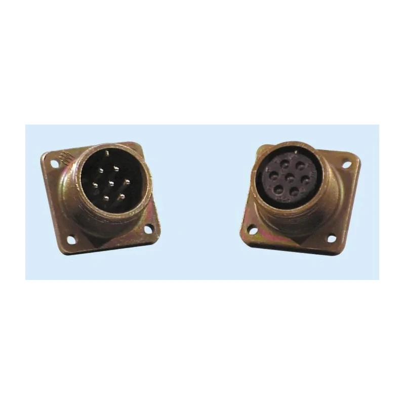 Glenair MIL Spec Circular Connector Copper Alloy Straight 24 Way Box Mount Female Contacts Black IT3102A24-28SF7