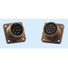 Glenair MIL Spec Circular Connector Copper Alloy Straight 24 Way Box Mount Female Contacts Black IT3102A24-28SF7