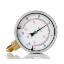 RS PRO 100 mm Stainless Steel Bottom Entry BSPM Pressure Gauge G 3/8, 1 bar 188-992